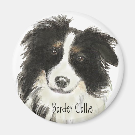 Border Collie Dog Magnet (Vorne)