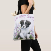 Border Collie Dog Mama Floral Tasche (Von Nahem)