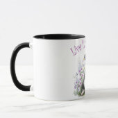 Border Collie Dog Mama Floral Tasse (Links)