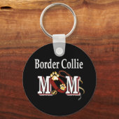 Border Collie Dog MAMA Schlüsselanhänger (Vorderseite)