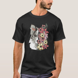 Border Collie Dog mit Blume T-Shirt