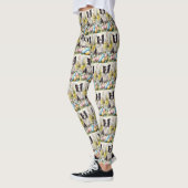 Border Collie Dog mit Ostereier Urlaub Leggings (Links)