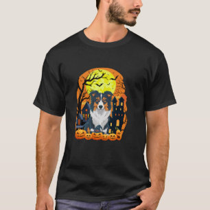 Border Collie Dog mit Pumpkins Funny Beängstigend  T-Shirt
