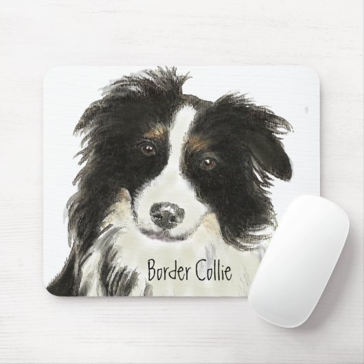 Border Collie Dog Mousepad (Mit Mouse)