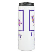 Border Collie Dog Niedliche Silhouette PPY&B Thermosbecher (Rückseite)