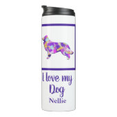 Border Collie Dog Niedliche Silhouette PPY&B Thermosbecher (Nach rechts gedreht)