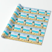 Border Collie Dog on Beach Geschenkpapier (Ungerollt)