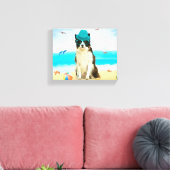 Border Collie Dog on Beach Leinwanddruck (Insitu (Wohnzimmer))