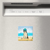 Border Collie Dog on Beach Magnet (In Situ (Geschirrspüler))