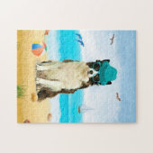 Border Collie Dog on Beach Puzzle (Horizontal)