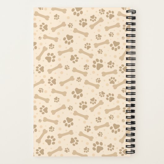 Border Collie Dog Paw Print & Floral Niedlich Notizblock (Rückseite)