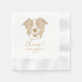 Border Collie Dog Personalisiert Cheers Napkins Serviette (Vorderseite)