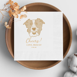 Border Collie Dog Personalisiert Cheers Napkins Serviette