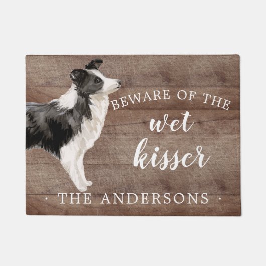 Border Collie Dog Personalisiert Dog Mat Fußmatte (Vorderseite)