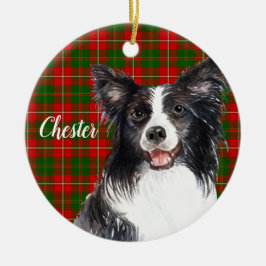 Border Collie Dog Personalisiert Keramik Ornament