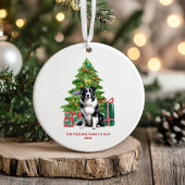 Border Collie Dog Personalisiert Weihnachten Keramik Ornament