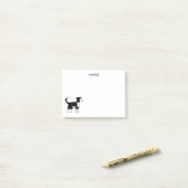 Border Collie Dog Personalisierter Name Post-it Klebezettel (Auf Schreibtisch)