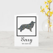 Border Collie Dog Pet Sympathy Card Karte (Gelbe Blume)