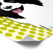 Border Collie Dog Pop Art Poster Originale Kunstwe (Ecke)