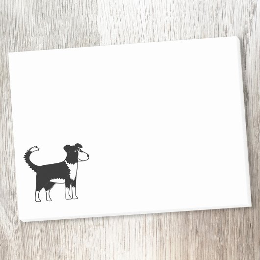 Border Collie Dog Post-it Klebezettel