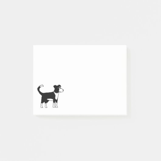 Border Collie Dog Post-it Klebezettel (Vorderseite)