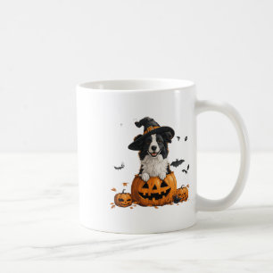 Border Collie Dog Pumpkin Halloween Erntedank Kaffeetasse