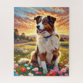 Border Collie Dog Puzzle (Vertikal)
