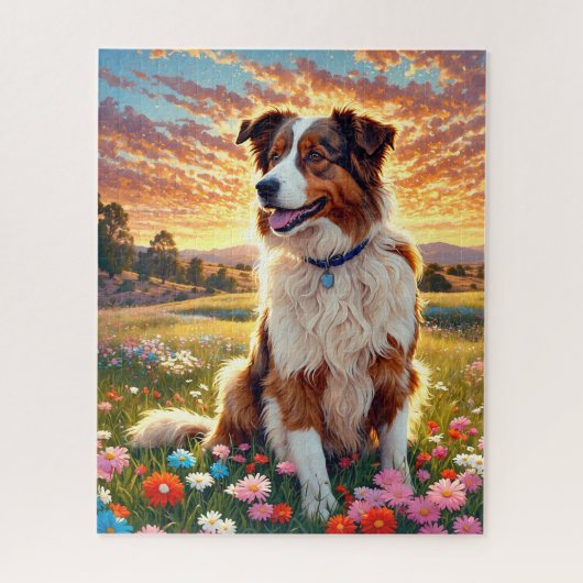 Border Collie Dog Puzzle (Vertikal)