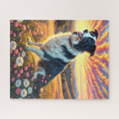 Border Collie Dog Puzzle (Horizontal)