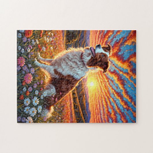 Border Collie Dog Puzzle (Horizontal)