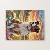 Border Collie Dog Puzzle (Horizontal)