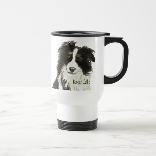 Border Collie Dog Reisebecher (Rechts)