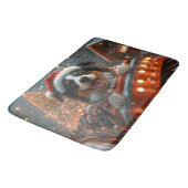 Border Collie Dog Roller Untersetzer Weihnachten Badematte (Schrägansicht)