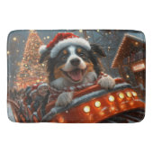Border Collie Dog Roller Untersetzer Weihnachten Badematte (Vorderseite)