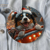 Border Collie Dog Roller Untersetzer Weihnachten Button (Beispiel)