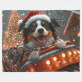 Border Collie Dog Roller Untersetzer Weihnachten Fleecedecke (Vorderseite (Horizontal))