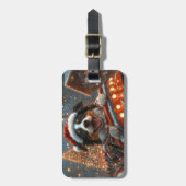 Border Collie Dog Roller Untersetzer Weihnachten Gepäckanhänger (Vorderseite vertikal)