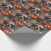 Border Collie Dog Roller Untersetzer Weihnachten Geschenkpapier (Ecke)