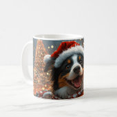 Border Collie Dog Roller Untersetzer Weihnachten Kaffeetasse (Vorderseite Links)