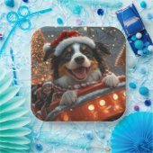 Border Collie Dog Roller Untersetzer Weihnachten Pappteller (Party)