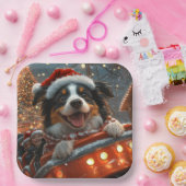 Border Collie Dog Roller Untersetzer Weihnachten Pappteller (Party)