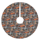 Border Collie Dog Roller Untersetzer Weihnachten Polyester Weihnachtsbaumdecke (Vorderseite)