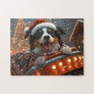 Border Collie Dog Roller Untersetzer Weihnachten Puzzle