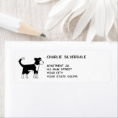 Border Collie Dog Rücksendeadresse (Insitu)