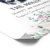 Border Collie Dog Signature Drink Sign Poster (Ecke)