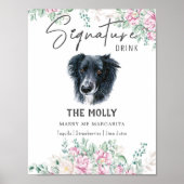 Border Collie Dog Signature Drink Sign Poster (Vorne)