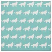 Border Collie Dog Silhouette Pet Aquamarin Stoff (Muster)