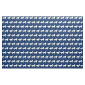 Border Collie Dog Silhouette Pet Navy Blue Stoff (Fat Quarter (45,7 x 55,9 cm))