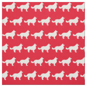 Border Collie Dog Silhouette Rot Stoff (Muster)