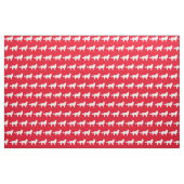 Border Collie Dog Silhouette Rot Stoff (Fat Quarter (45,7 x 55,9 cm))